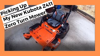 #177 Picking Up My New Kubota Z411 Zero Turn Mower