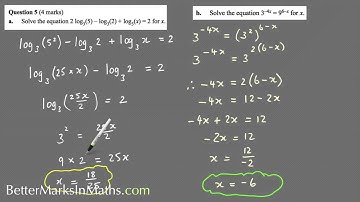 How to solve Log Equations For X - VCE Maths Methods Exam Solutions