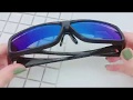 墨鏡 外掛可掀式大方框藍色反光偏光太陽眼鏡 近視族專用 過濾有害光線【NY344】中性款 product youtube thumbnail