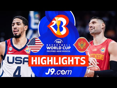 USA 🇺🇸 beat Montenegro 🇲🇪, Advance to 1/4 Finals | J9 Highlights | #FIBAWC 2023