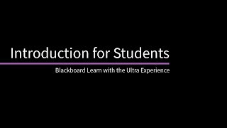 Introduction to Blackboard Learn with the Ultra Experience for Students screenshot 1
