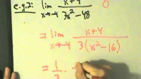 Calculus I - Limits - Finding Limits Algebraically - Factoring