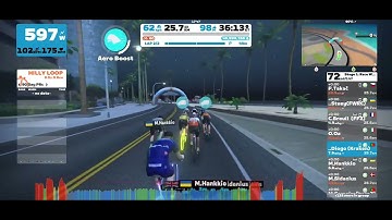 Final sprint - Zwift Race: Stage 1: Race Watopia - Beach Island Loop (B) in Watopia