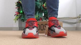 Yeezy 700 Hi-Res Red On Foot Review