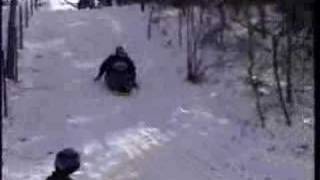 Face Plant Amazing Sled Crash Accident Bosom Plant