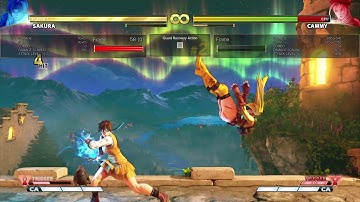 SF5:AE Sakura V skill 1 Usage