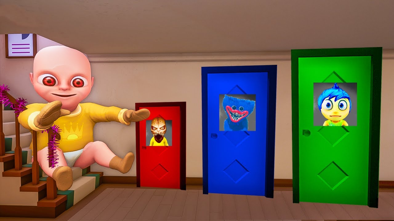 НОВЫЕ СЕКРЕТНЫЕ ДВЕРИ?! ПОЛНАЯ игра ужасов «Малыш в жёлтом»