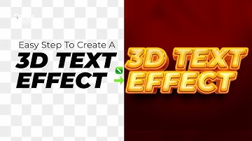 EASY STEP TO CREATE A 3D TEXT EFFECT