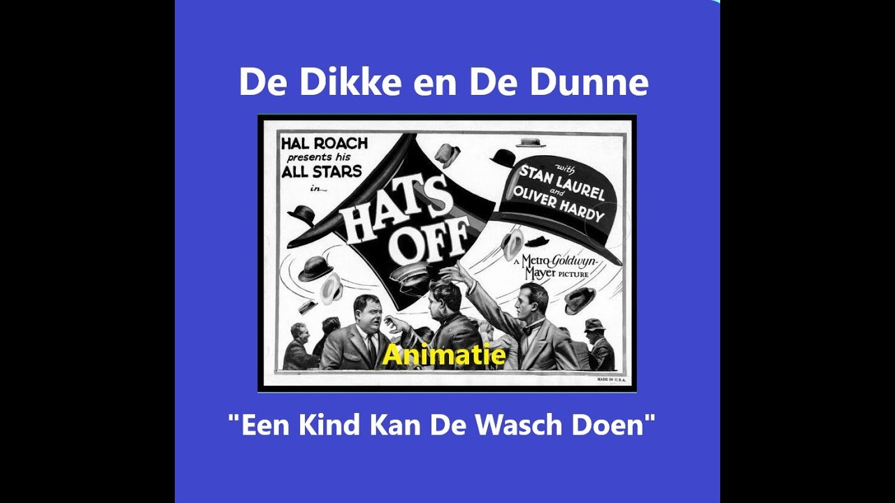 De Dikke en de Dunne - Animatie van een verloren film "Hats Off!" (1927
