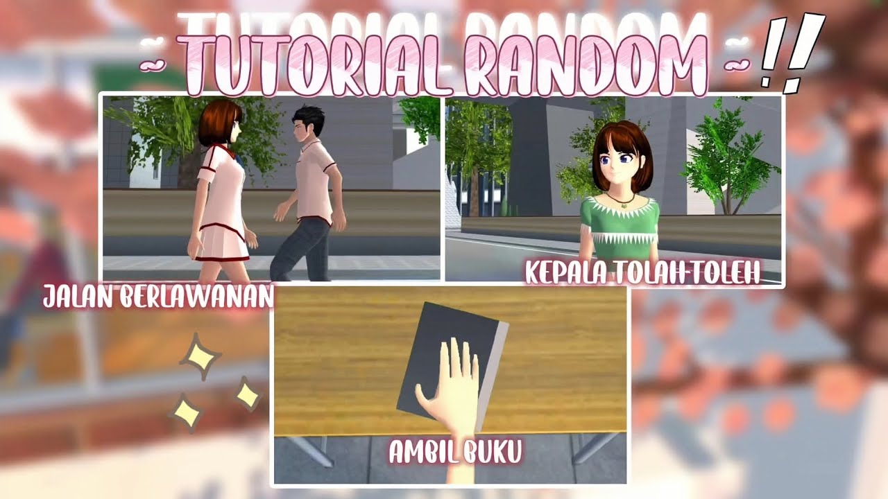 ⋆˙⟡TUTORIAL RANDOM~||Jalan berlawanan,kepala tolah toleh,ngambil buku||Milk Shake Choco✨