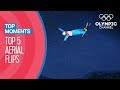 Top 5 Aerial Flips in Olympic Freestyle Skiing | Top Moments