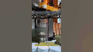3 Drums,1 Move! Unstoppable Palletizing 😎 #depalletizing #palletizer #palletizing #automation #robot