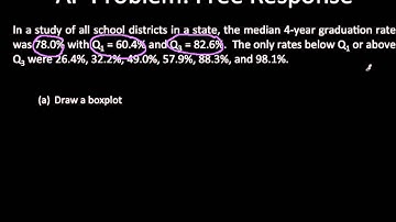 Statistics | 2.11 AP Problem: Free Response (Part 1)