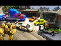 GTA 5 - Stealing Transformers luxury vehicles with Franklin! | #(GTA11 V Real Life Cars )