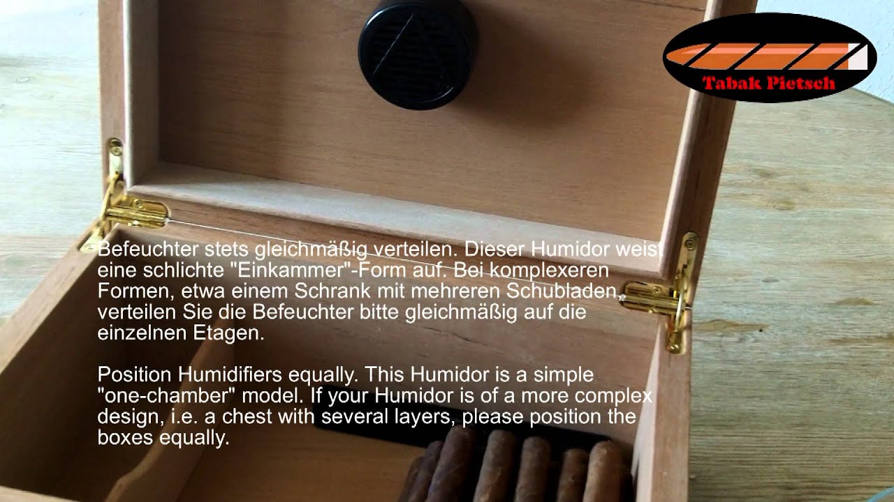 anker bak verkopen Position Humidor Befeuchter Humidifier - YouTube