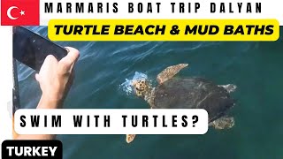 Marmaris Boat Day Trip | 2023 | Turtle (Iztuzu) Beach | Daylan Mud Baths | Koycegiz Lake | Turkey