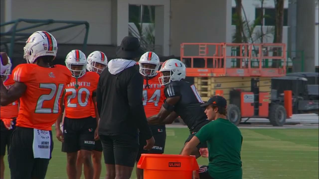 Running backs At Miami Hurricanes Fall camp YouTube