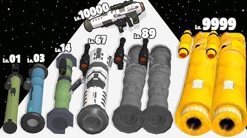 Bullet Stack Merge Run - Level Up Launcher Max Level Gameplay