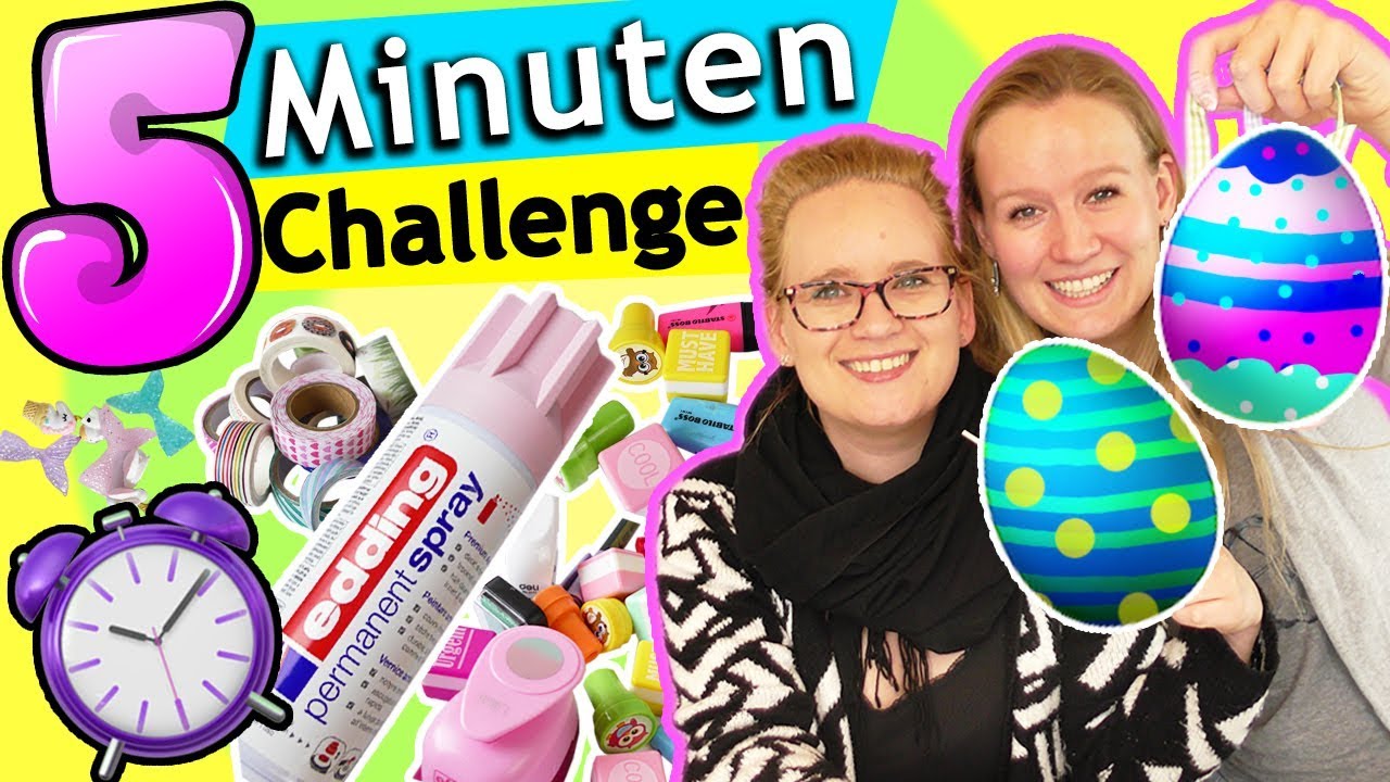 5 Minuten DIY CHALLENGE EIER DEKORIEREN Eva vs. Kathi