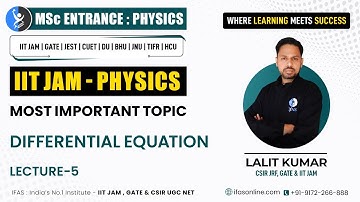 Differential Equation Most Important Topic In IIT JAM | Physics |
