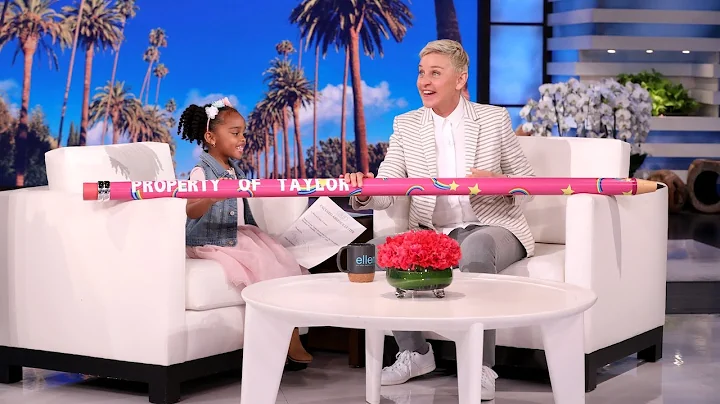 Ellen Gives Perfect Attendance Student a Pencil He...