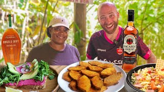 Dominica BUSH FOOD in the RAINFOREST! Indian River Jungle Adventure!