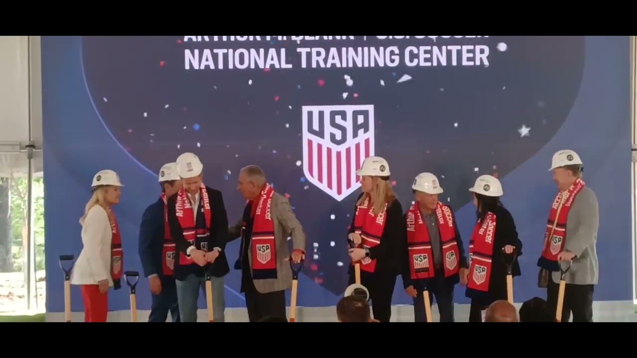 Original free kick groundbreaking of the arthur m blank u s soccer