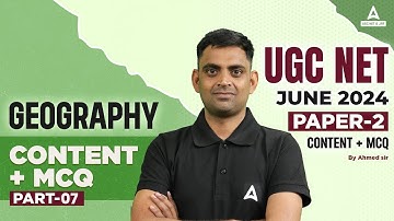 UGC NET Geography Online Classes #7 | UGC NET Paper 2 by Ahmed Sir