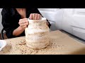 How To DIY A Stone Textured Vase / Aged Planter Pot | DIY DUPE