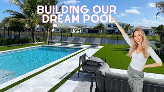 We built our dream pool! Pool construction and backyard tour!