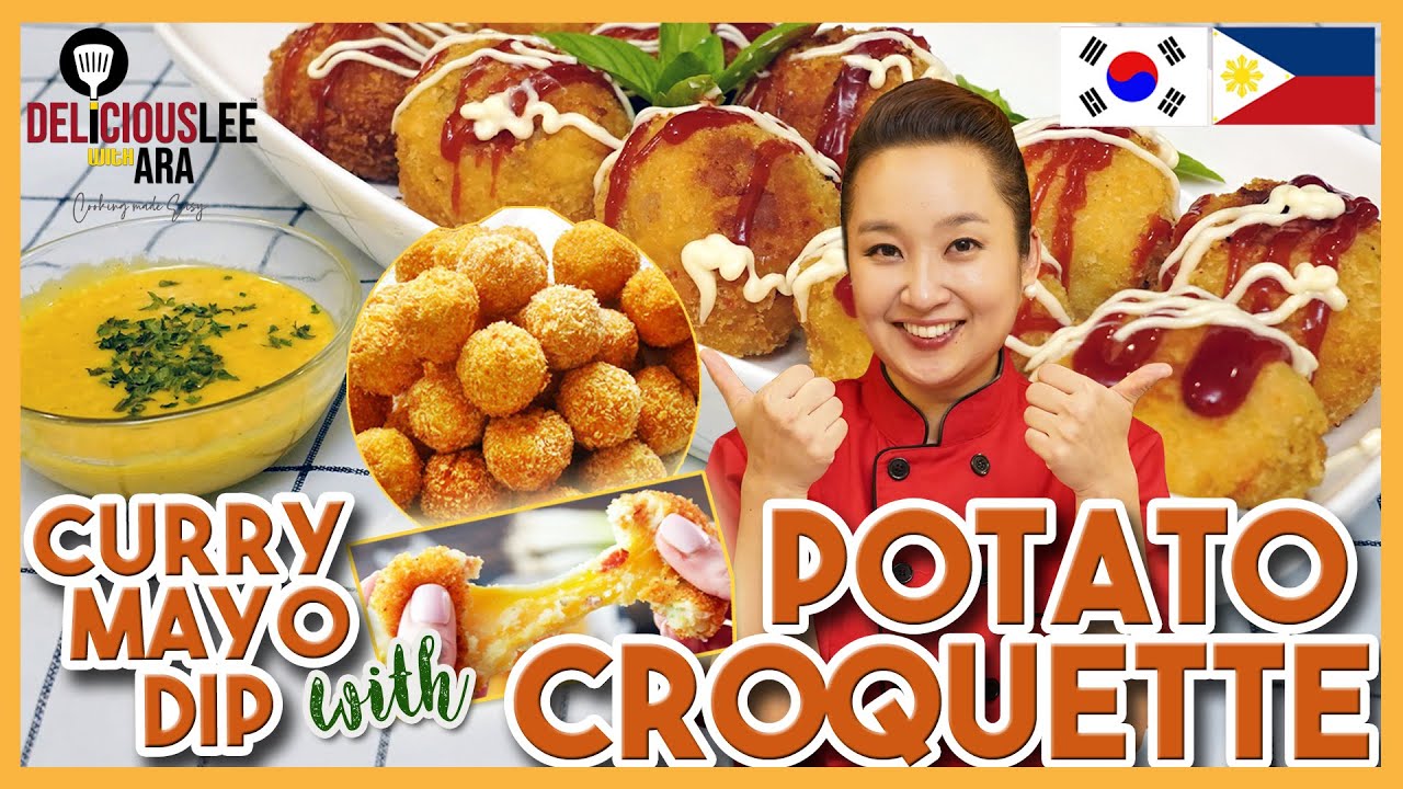 [Easy Korean Recipe in Tagalog] POTATO CROQUETTE with CURRY MAYO DIP