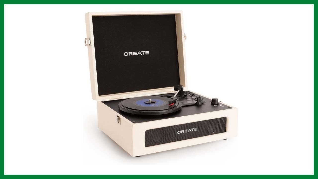 CREATE/Record Player Compact/Tocadiscos Retro Beige/con Bluetooth, USB, SD,  MicroSD y Mp3 : : Instrumentos musicales