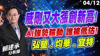 2024/04/12  #威剛 又大漲創新高! AI強勢輪動，誰被低估? #弘塑 #均華 #宜特｜賴建承分析師