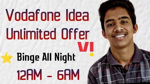 This is a good one 😘 | Vodafone Idea New Offer 🥳 | Free Unlimited Data 12 AM - 6 AM 😱 | Malayalam