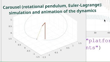 2DoF dynamics, carousel: simulation and animation (Matlab, ode45)