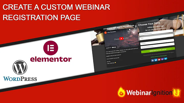 How To Create A Custom Webinar Registration Page For WebinarIgnition With Elementor For WordPress