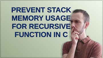 Prevent stack memory usage for recursive function in C