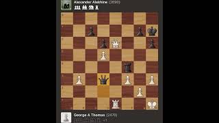 George A Thomas vs Alexander Alekhine • Hastings - England, 1922