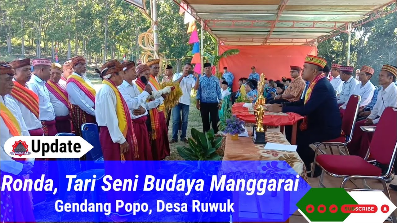 Hardiknas 2023, Ronda, Tari Seni Budaya Manggarai Sambut Camat Satarmese Barat // Gendang Popo