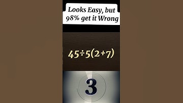 Looks Easy, but 98% Get It Wrong! | 45 ÷ 5 (2+7) Puzzle 🤯