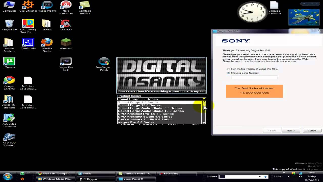 sony vegas pro 10 keygen digital insanity download