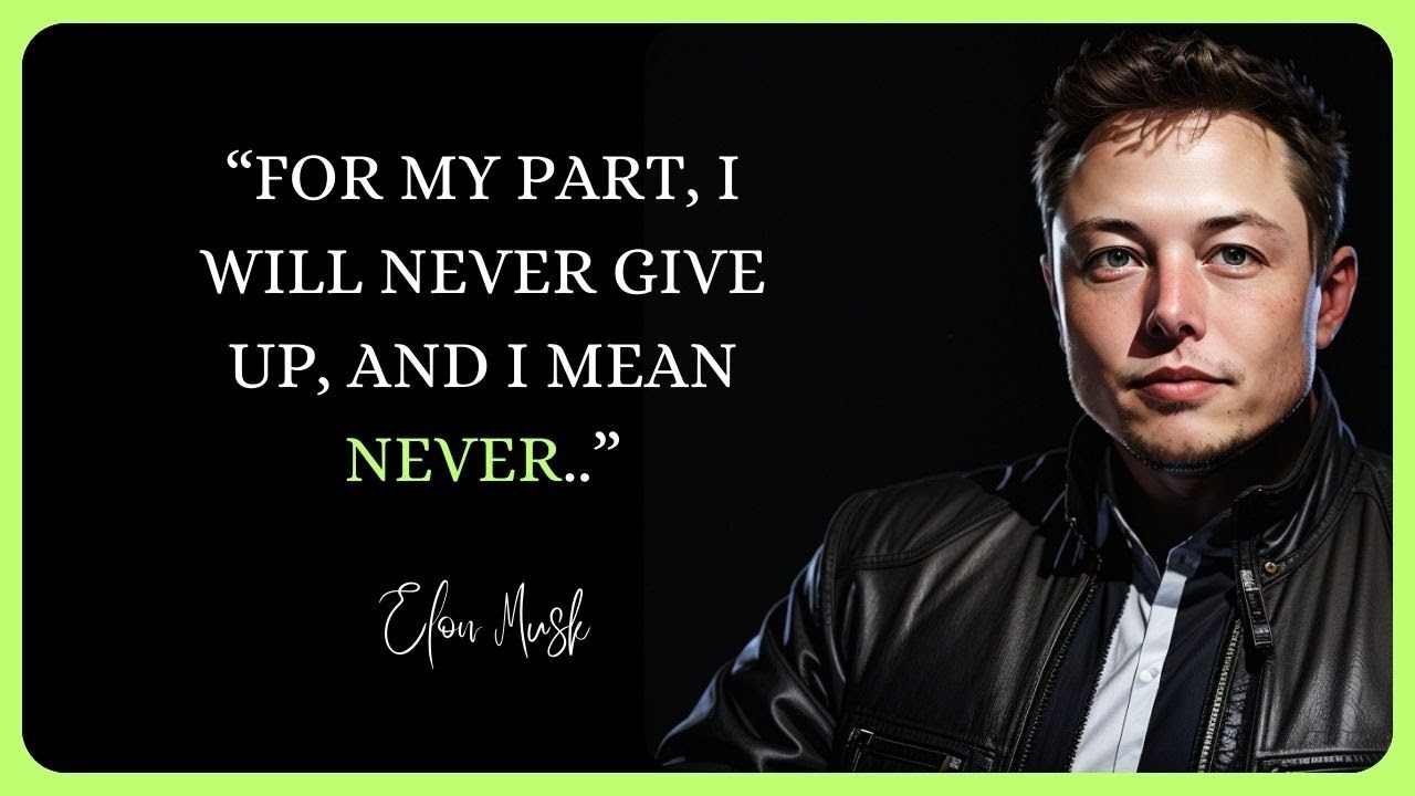 Elon Musk - Motivation / Success / Billionaire / Hard work / Life Story ...