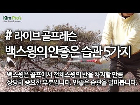 잘못된 백스윙 체크해보는 워스트 5 /Golf backswing worst 5 | [골프레슨 Live] 굿샷김프로 #67