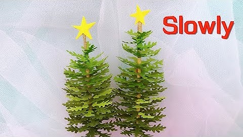 ABC TV | How To Make Miniature Pine Tree With Shape Punch (Slowly)- Craft Tutorial