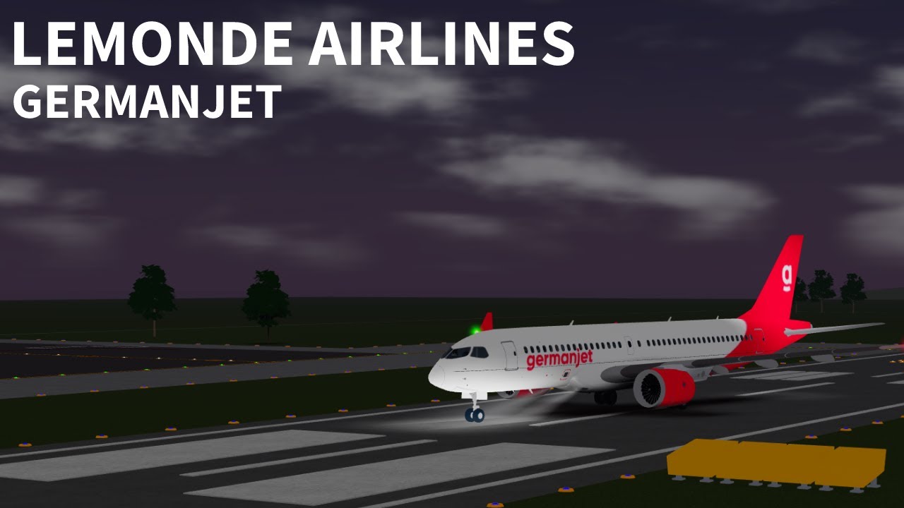 Lemonde Airlines (Germanjet) Flight in Roblox! (sort of gone wrong)