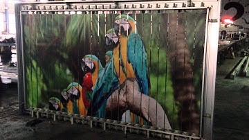 OOH outdoor billboard advertising three sides rotating billboard