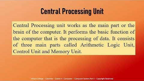 Grade 4   Computer  1st Term  1  Computer System Part I