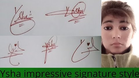 Ysha impressive signature style#easy stylish signature#name signature with arooj