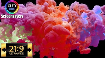 21:9 Ultra Widescreen - Multicolored Explosions - 10 Hours - 4K - OLED Safe