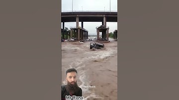 Monster Flood Takes Down Massive Vehicles #shorts #flooding #youtubeshorts #shortsfeed